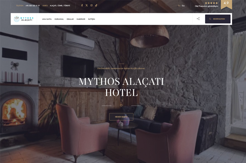 Otelimizin sitesi yayın hayatına başladı.